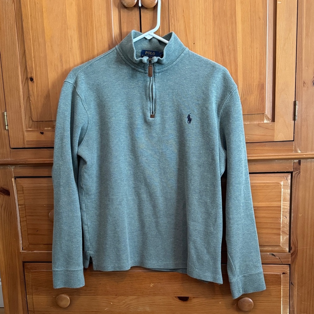 Ralph Lauren Green Zip Up Sweater